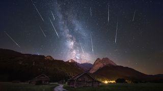 The Perseid meteor shower in a 2018 timelapse from Garmisch-Partenkirchen, Bavaria, Germany, in the Alps.